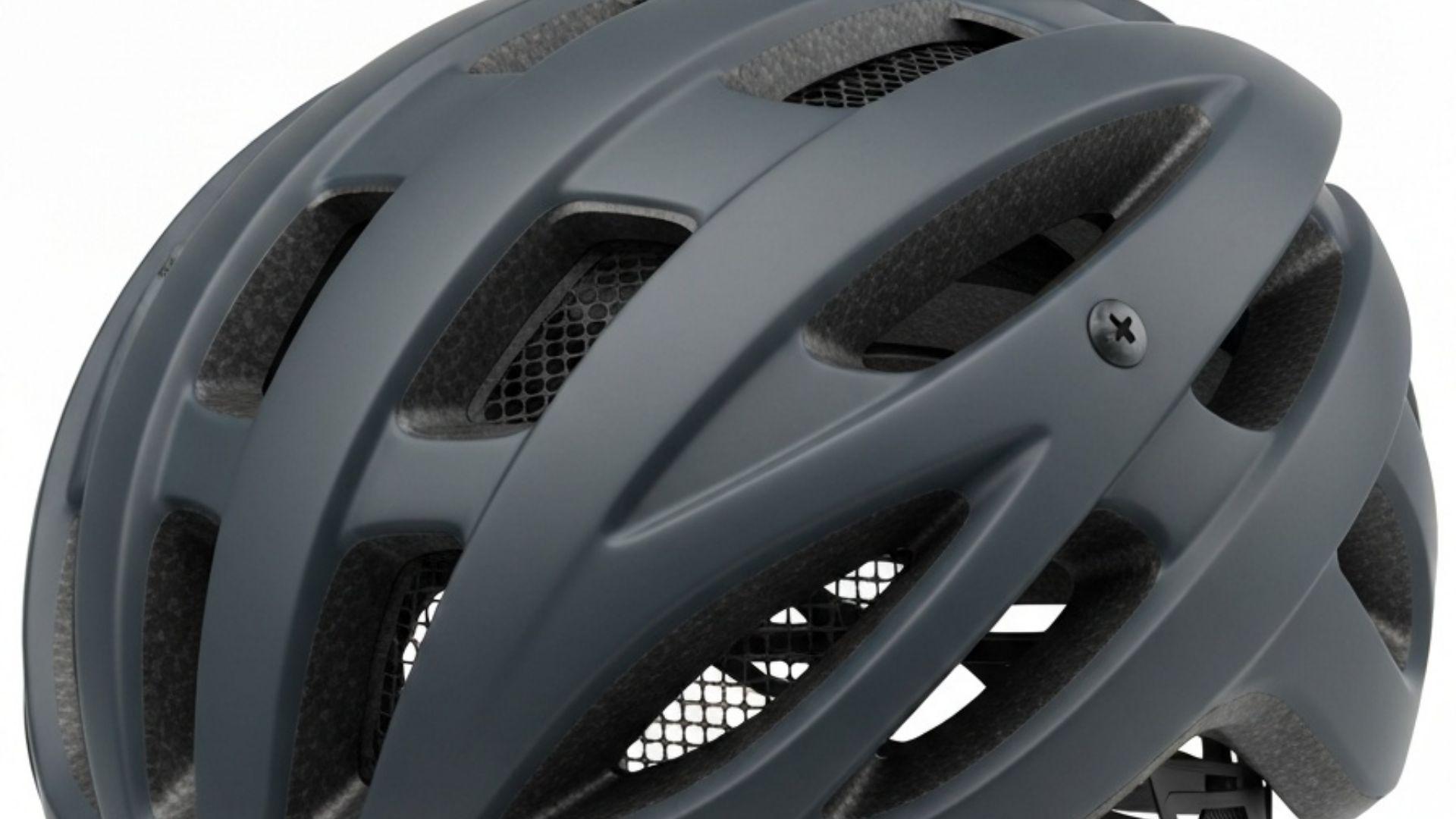Aerodynamisk sykkelhjelm i matt grå med MIPS-teknologi og store ventilasjonsåpninger