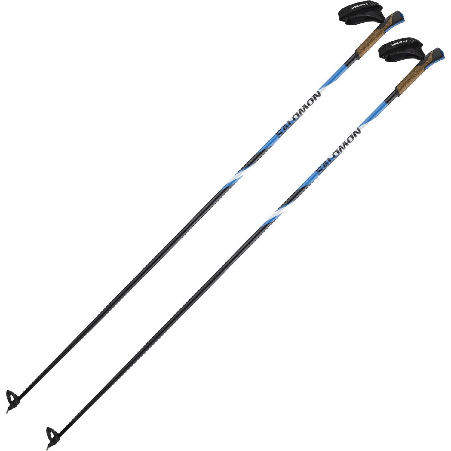 Salomon R 60 Click langrennsstaver i sort med Click-stroppsystem