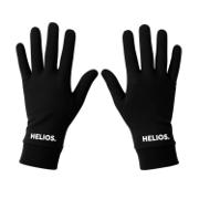 Helios Merino Glove Liner i svart, tynn merinoull-hanske med touchscreen-funksjon