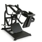 SQ&SN Pendulum Squat maskin i matt svart stål for kommersielt gym