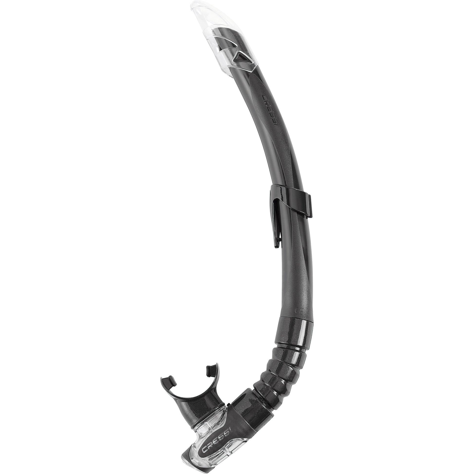 Cressi Gamma snorkel i svart med patentert ventilsystem