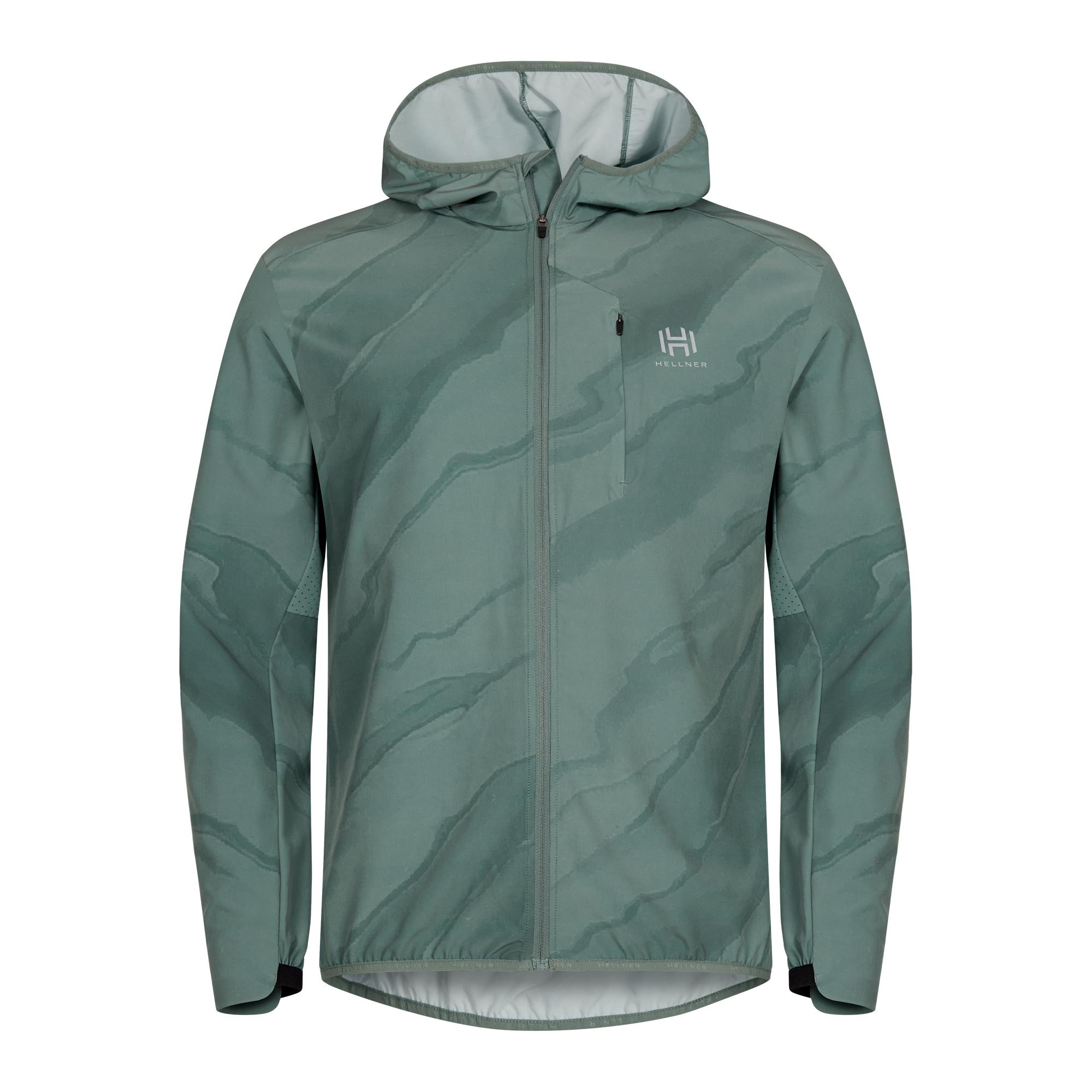 Hellner Aras Running Jacket Herre i grønn AOP-print