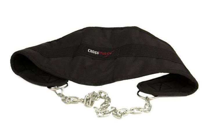 Crossmaxx dippebelte i sort nylon med kjetting