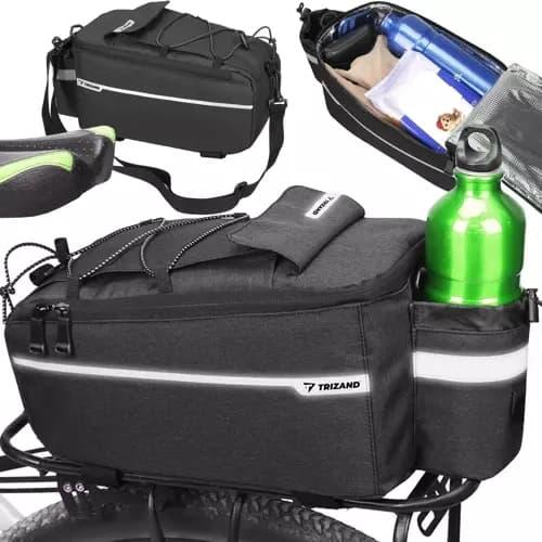 Budsjett bagasjebrettveske 9 liter til sykkel med refleksstriper