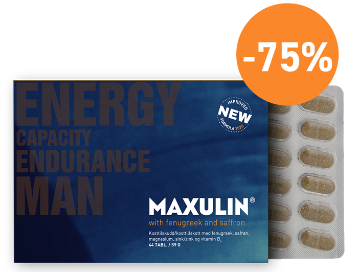 Maxulin kosttilskudd for menn i originalpakning