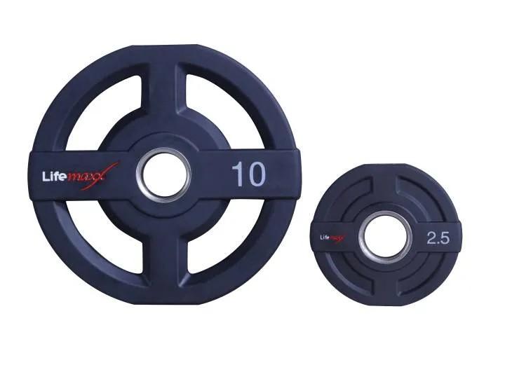 Lifemaxx PU olympisk vektskive 25 kg sort