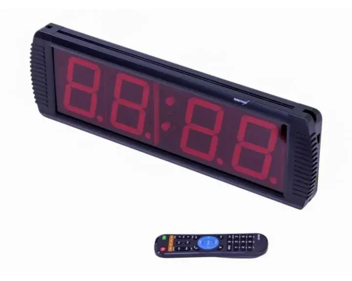 Crossmaxx Interval Timer 4-sifret i svart med røde LED-sifre