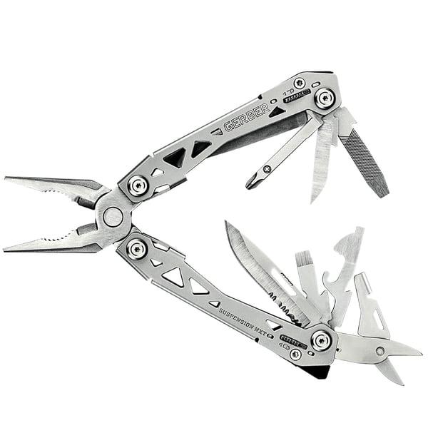 Gerber Suspension NXT Compact multiverktøy åpent med tang og verktøy synlige