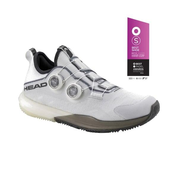 Head Motion Pro BOA Padel sko i hvit med BOA-snøringsystem