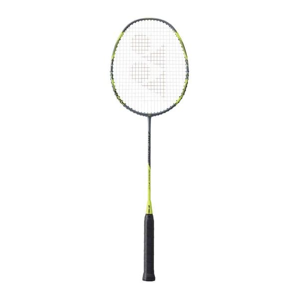 Yonex Arcsaber 7 Play badmintonracket i grafitt, sølv og blå design