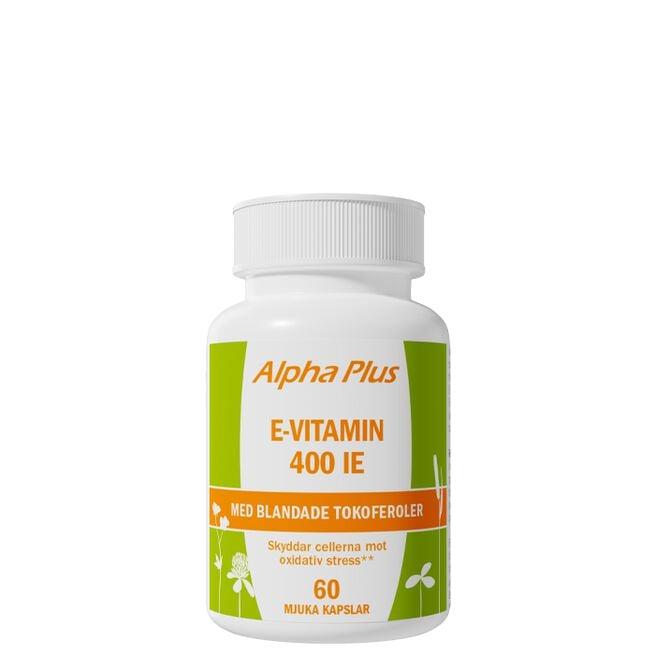 Alpha Plus E-vitamin 400IE 60 myke kapsler