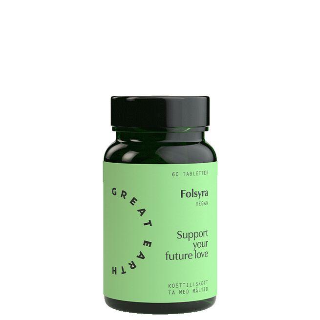 Great Earth Folsyra 400 mcg 60 tabletter