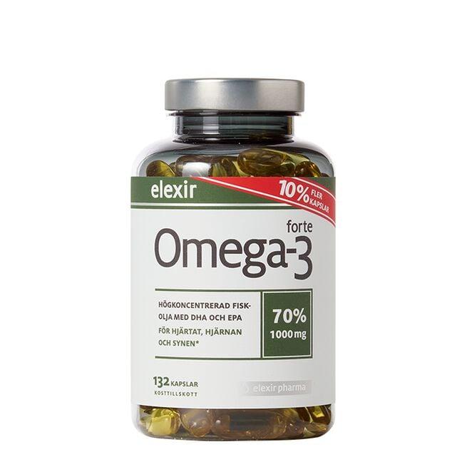Elexir Pharma Omega-3 Forte 1000 mg 132 kapsler