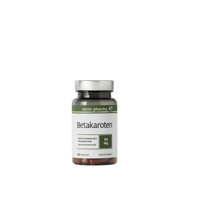 Elexir Pharma Betakaroten 50 mg 50 kapsler