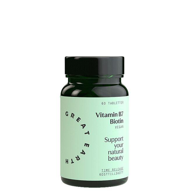 Great Earth Vitamin B7 Biotin 60 tabletter