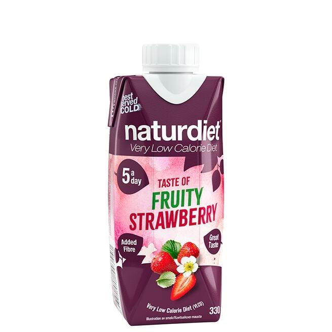 Naturdiet Måltidserstatter Shake Strawberry 330 ml - ferdigblandet jordbærshake