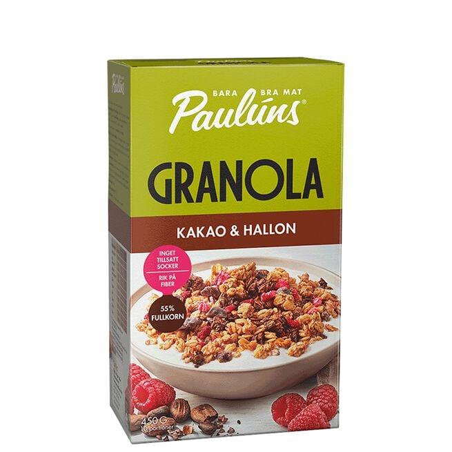 Paulúns Granola Kakao Bringebær 450 g