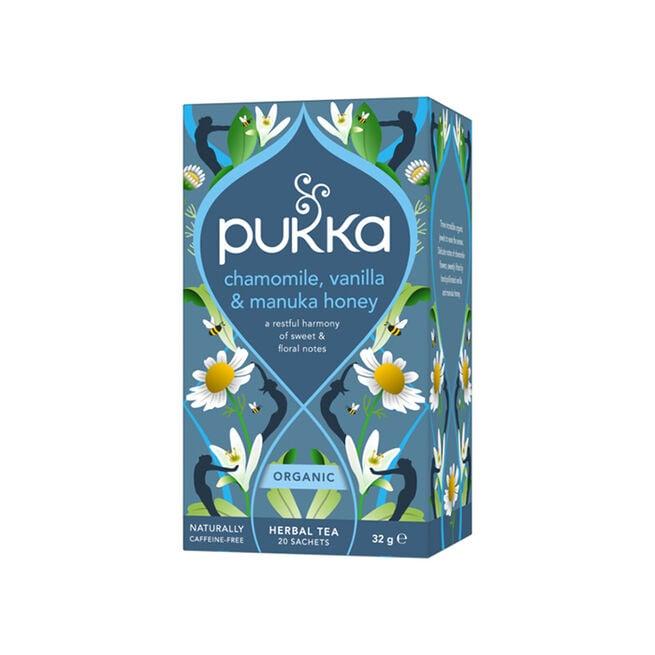 Pukka økologisk urtete med kamille, vanilje og manukahonning, 20 poser