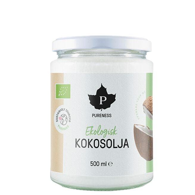 Pureness økologisk kaldpresset jomfru kokosolje 500 ml