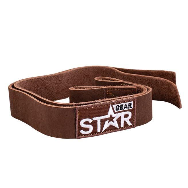 Star Gear Lifting Straps i brunt lær