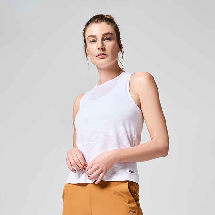 Casall Soft Texture Tank i hvit