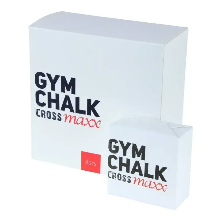 Crossmaxx magnesiumblokk for trening, eske med 8 hvite kalk-blokker