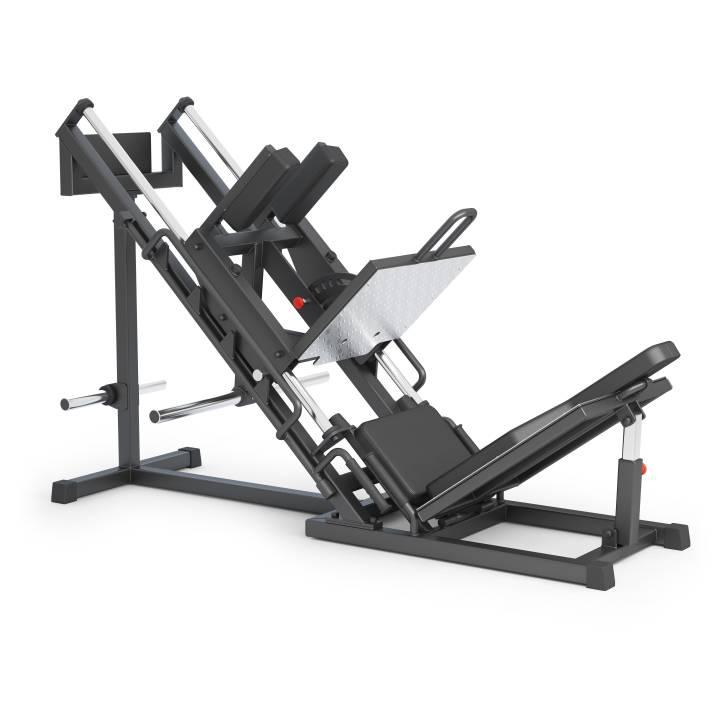 Inter Atletika kombimaskin for leg press og hack squat i sort
