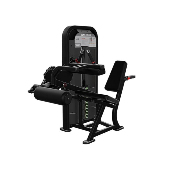 Nautilus Impact sittende leg curl i sort med vektmagasin