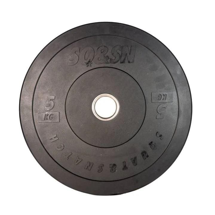 SQ&SN Bumper Plate 20 kg sort olympisk vektskive