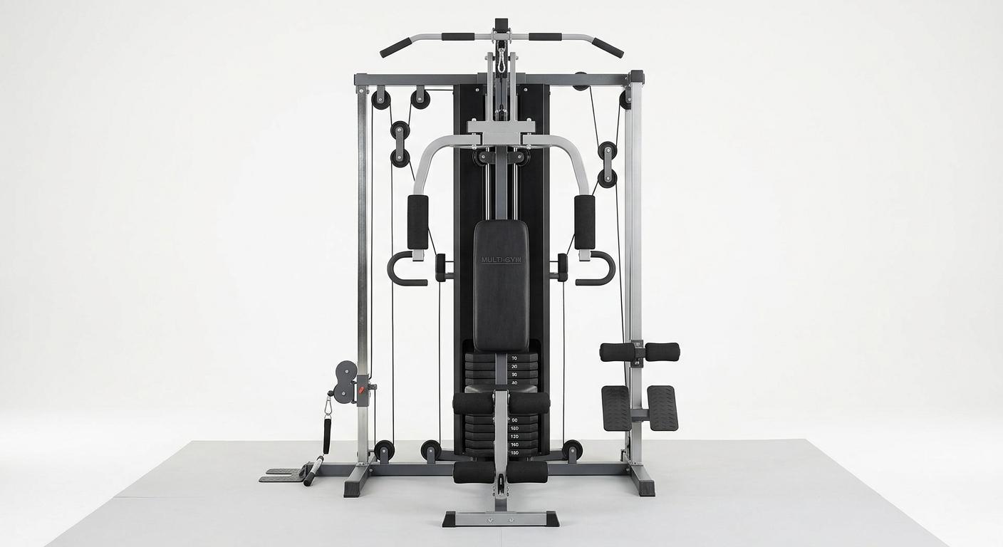 Master Fitness Multigym X5 med 90 kg vektstabel og stålramme