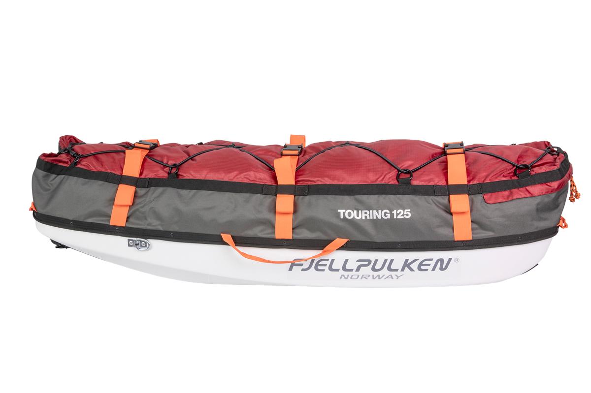 Fjellpulken Touring 125 rød turopulk i glassfiberskrog